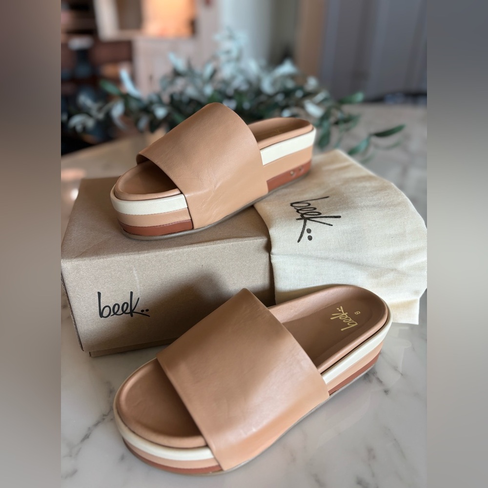 beek Tan and Cream Women's Sandals